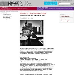 Past Exhibitions - Mimmo Jodice Sublime Cities