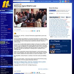 McCrory signs Kilah's Law
