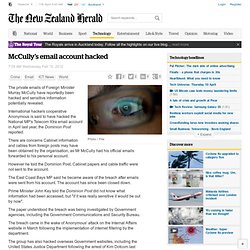 McCully's email account hacked - Technology
