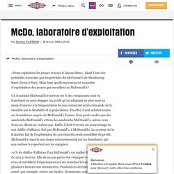 McDo, laboratoire d'exploitation