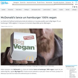 McDonald's lance un hamburger 100% vegan