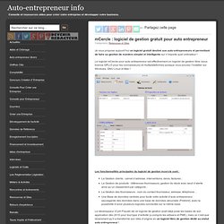 mCercle : logiciel de gestion gratuit pour auto entrepreneur