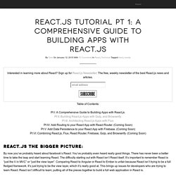 Tyler McGinnis » React.js Tutorial Pt 1: A Comprehensive Guide to Building Apps with React.js