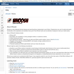 mchaput / whoosh / wiki / Home – Bitbucket