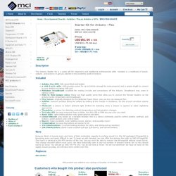 Tarjetas de Desarrollo - Starter Kit for Arduino - Flex - SKU: MCI-TDD-00607