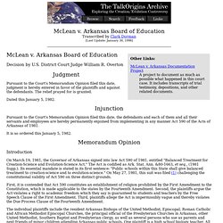 McLean v. Arkansas Board of Education