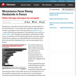 Mcommerce Faces Strong Headwinds in France