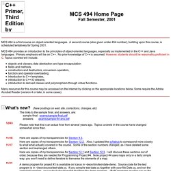 MCS 494 Home Page