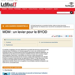MDM : un levier pour le BYOD