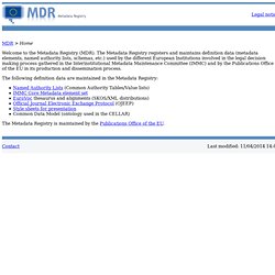 MDR home page