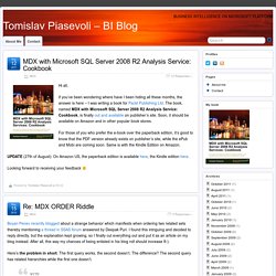 MDX – Tomislav Piasevoli – BI Blog