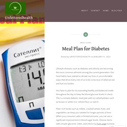 Meal Plan for Diabetes – Unfetteredhealth