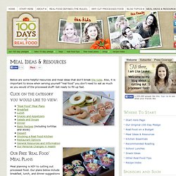 Idées & Ressources repas - 100 jours de Real Food