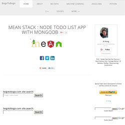 Node ToDo List App with Mongodb - 2016
