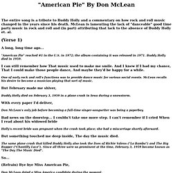 The Meaning of "American Pie" Besides Food