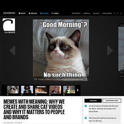 Memes With Meaning: Why We Create And Share Cat Videos And Why It Matters To People And Brands