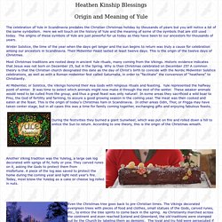 The meaning and origins of The Greatest Blessing of Yule