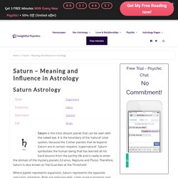 Saturn – Meaning and Influence in Astrology