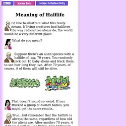 Meaning of Halflife - StumbleUpon