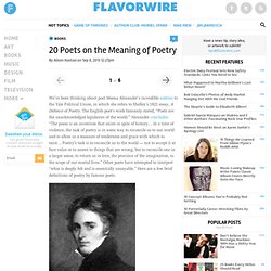 20 Poets on the Meaning of Poetry