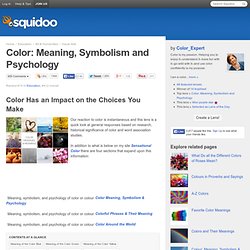 Color: Meaning, Symbolism and Psychology