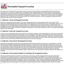 Meaningful, Engaged Learning