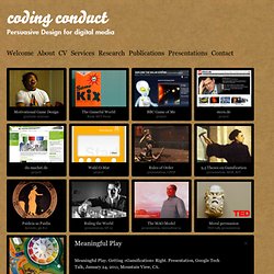 Meaningful Play - coding conduct