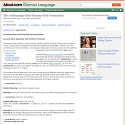 The 10 Meanings of the German Verb 'ausmachen'