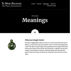 Meanings » Te Wahi Pounamu