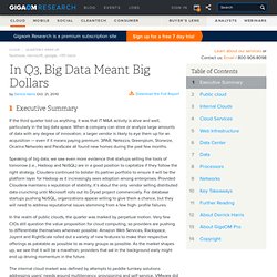 In Q3, Big Data Meant Big Dollars