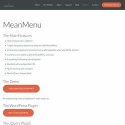 MeanMenu - a jQuery responsive menu Plugin