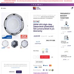 200W UFO High-Bay (MeanWell SAMSUNG) 120 Lumens/Watt 5 yrs Warranty
