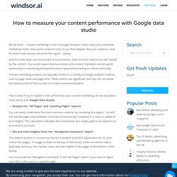 measure your content performance with Google data studio