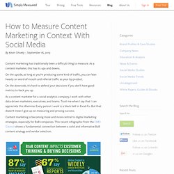 How to Measure Content Marketing in Context With Social Media