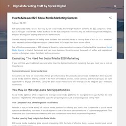 How to Measure B2B Social Media Marketing Success