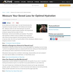 Measure Your Sweat Loss for Optimal Hydration