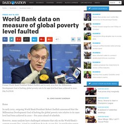 World Bank data on measure of global poverty level faulted - Business_News