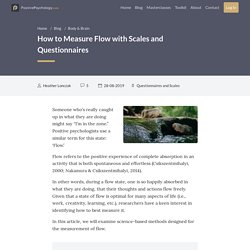 How to Measure Flow with Scales and Questionnaires
