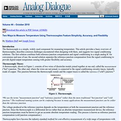 Two Ways to Measure Temperature: Analog Dialogue: Analog Devices