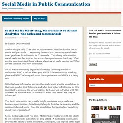 Social Media Monitoring, Measurement Tools and Analytics – the basics and common tools « Social Media in Public Communication