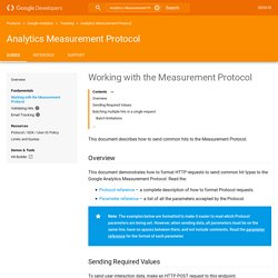Working with the Measurement Protocol  