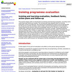 training programme evaluation - training measurement techniques, examples, tips - learning and development measurement and assessment