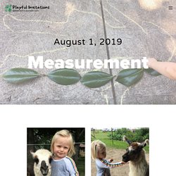 Measurement — Playful Invitations