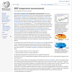 MSU temperature measurements