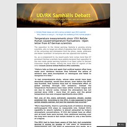 Temperature measurements since 1701 Refute Human caused temperature fluctuations – Open letter from 67 German scientists « UD/RK Samhälls Debatt