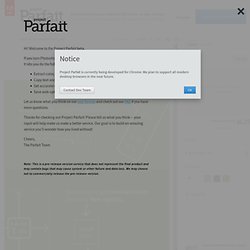 Project Parfait (Beta) - PSD CSS Extraction, Measurements and Image Optimization Service for the Web