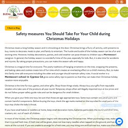 Blog : Safety measures You Should Take For Your Child during Christmas Holidays