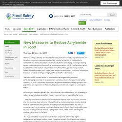 FSAI 23/11/17 New Measures to Reduce Acrylamide in Food