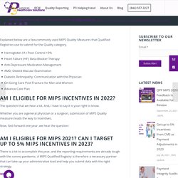 MIPS Quality Measures 2021 and Specifications for MDs and DOs