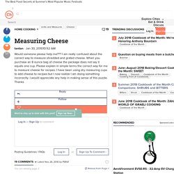 Measuring Cheese - Home Cooking - Units And Measures - Page 2